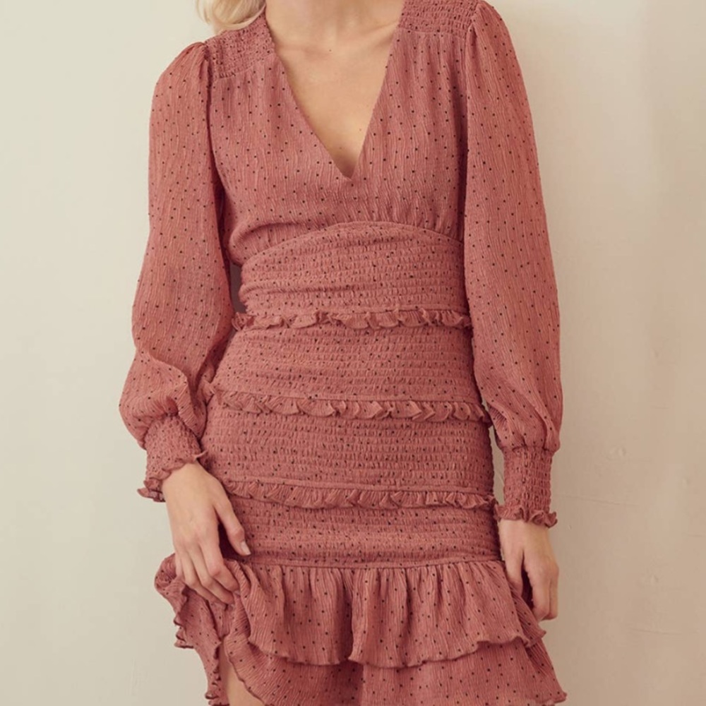 Storia Pink Ruched Dress